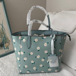 Kate Spade Teal Floral Tote